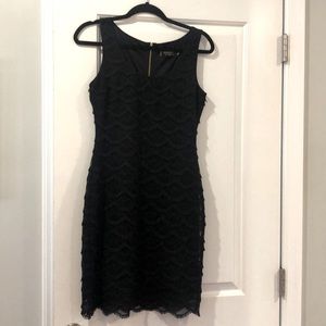 GUESS black fringed dress